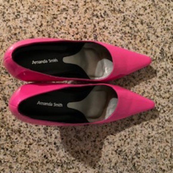 ZIPPER POINTED-TOE HIGH PUMPS IN BUBBLEGUM PINK SHINY LAMBSKIN